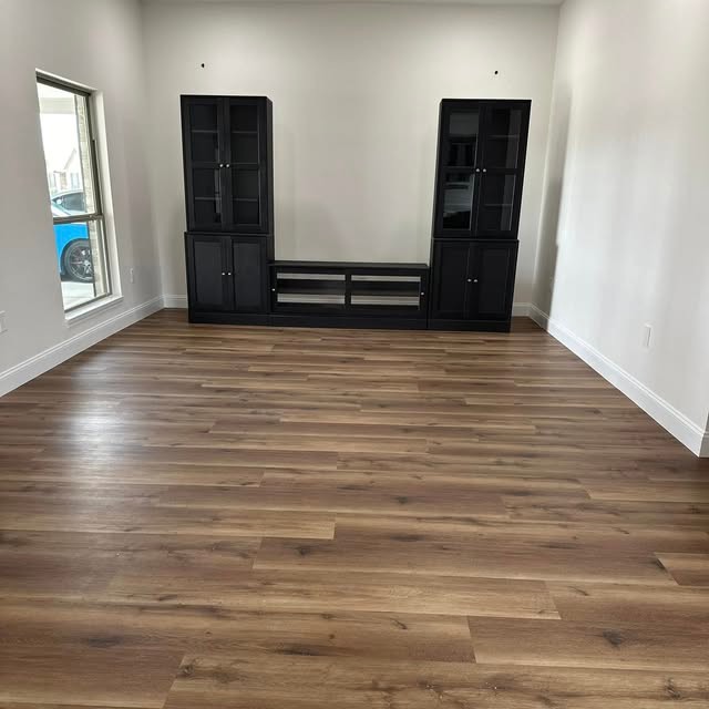 Black built-in cabinetry